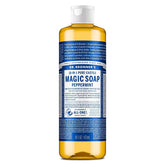 Dr. Bronner's Magic Pure Castile Liquid Soap Bodywash - Peppermint - 16 fl oz: Vegan, Paraben-Free, Whole Body, Normal Skin