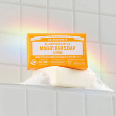 Dr. Bronner's All-One Pure-Castile Magic Bar Soap - Citrus - 5oz: Basic Cleansing, Whole Body, Normal Skin, Non-Toxic