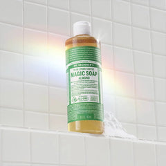 Dr. Bronner's Magic Pure Castile Liquid Soap Bodywash - Almond - 16 fl oz: For Face, Hair, Hands, Whole Body, Sensitive Skin
