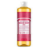 Dr. Bronner's Magic Pure Castile Liquid Soap Bodywash - Rose - 16 fl oz: Whole Body, Recommended for Normal to Dry Skin