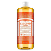 Dr. Bronner's Magic Pure Castile Liquid Soap Bodywash - Tea Tree - 32 fl oz: Vegan Cleanser, Normal Skin, Paraben-Free