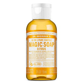 Dr. Bronner's Magic Pure Castile Liquid Soap Hand & Bodywash - Citrus - 2 fl oz: Vegan, Ethyl Alcohol-Free, Non-Toxic, Whole Body
