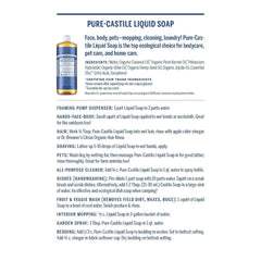 Dr. Bronner's Magic Pure Castile Liquid Soap Bodywash - Almond - 16 fl oz: For Face, Hair, Hands, Whole Body, Sensitive Skin