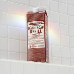 Dr. Bronner's Pure Castile Liquid Soap Bodywash Refill Carton - Eucalyptus - 32 fl oz: For Whole Body, Normal to Sensitive Skin